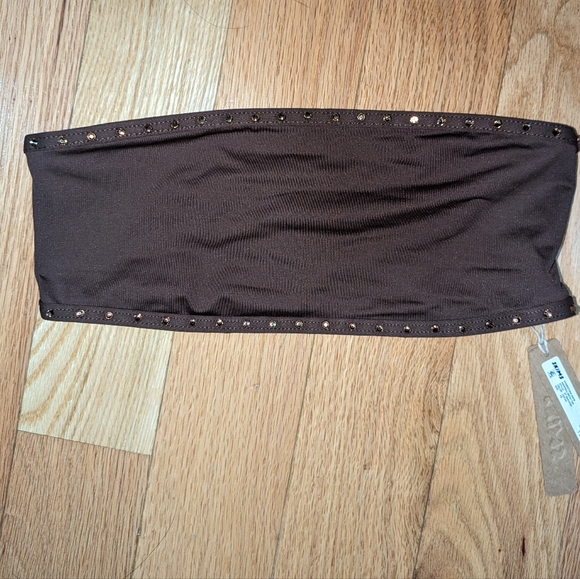 NWT SKIMS RHINESTONE SWIM SET IN COCOA - Picture 6 of 7